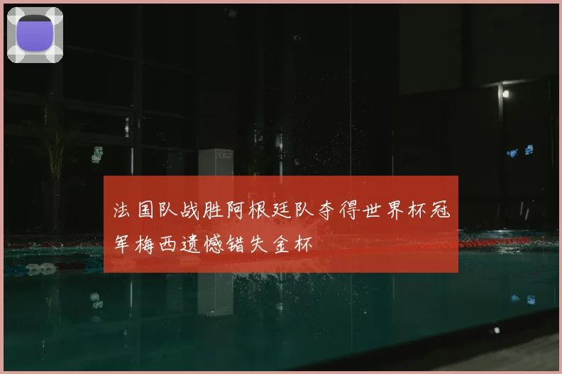 法国队战胜阿根廷队夺得世界杯冠军梅西遗憾错失金杯