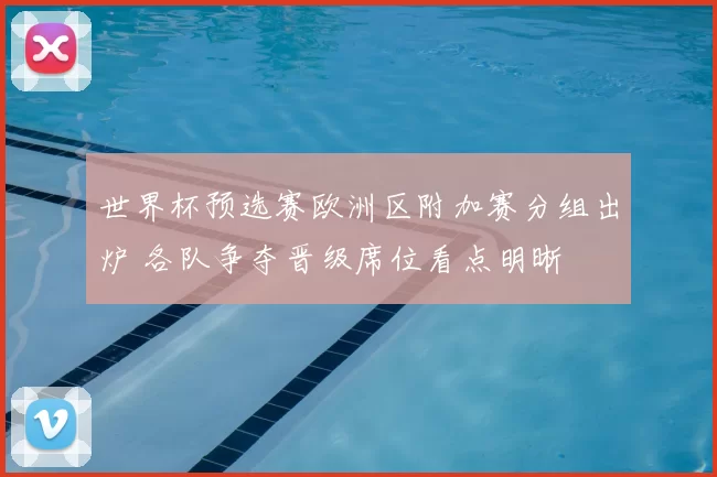 世界杯预选赛欧洲区附加赛分组出炉 各队争夺晋级席位看点明晰